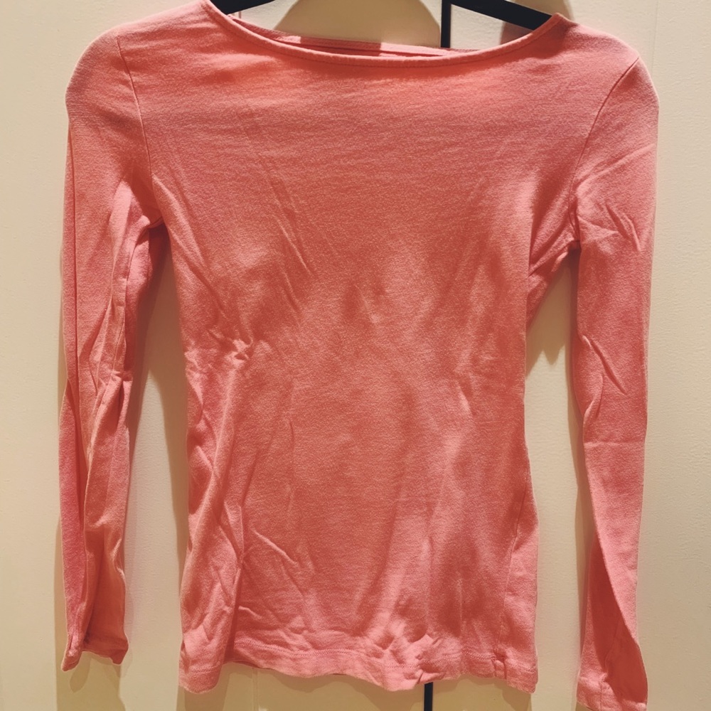 Salmon Pink Boatneck Top